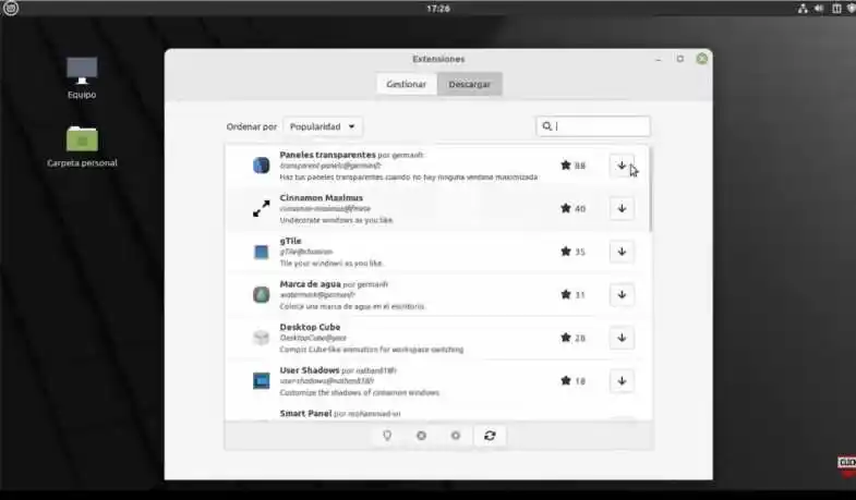 como descargar paneles transparenctes