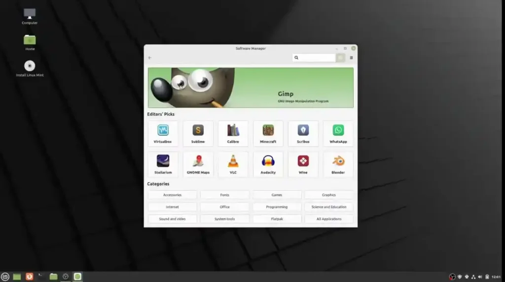 imagen de gimp, programa de edición de fotografías