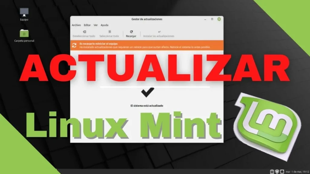 Imagen principal de como actualizar linux mint