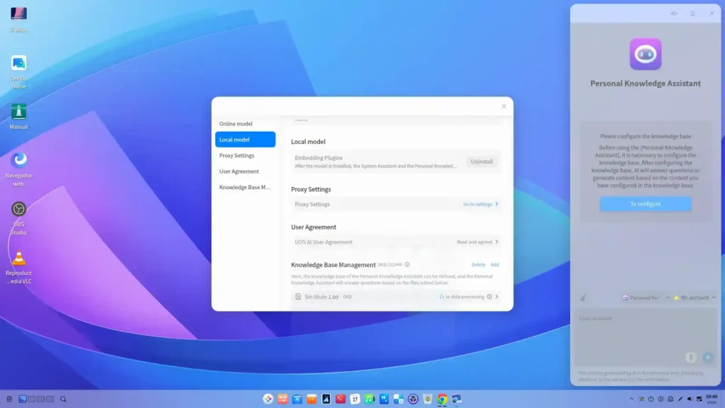 UOS AI de Deepin