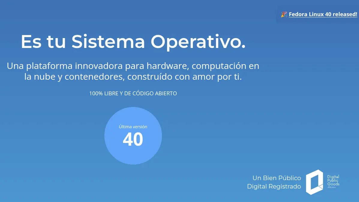 imagen de la pagina web de fedora 45