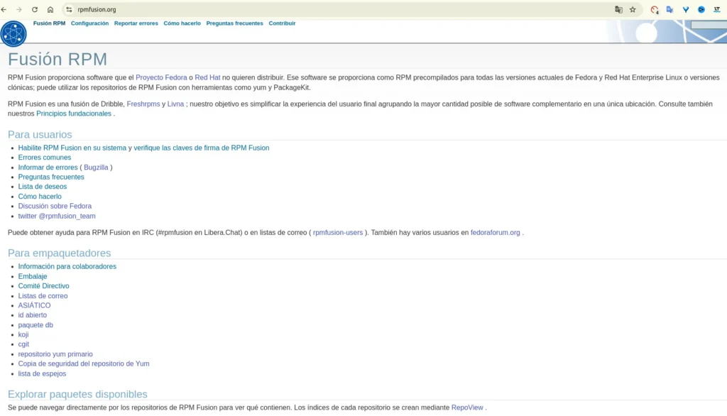 Pagina de descarga de RMP Fusion